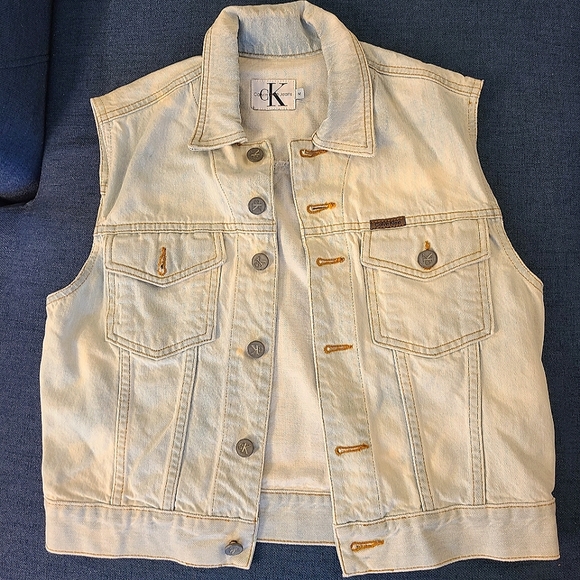 Calvin Klein Denim Vest (Medium) - Picture 1 of 2